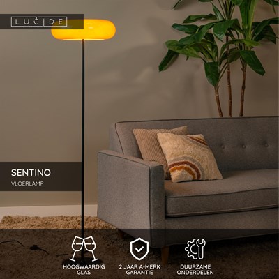 Lucide SENTINO - Vloerlamp - Ø 40 cm - 3xG9 - Oranje